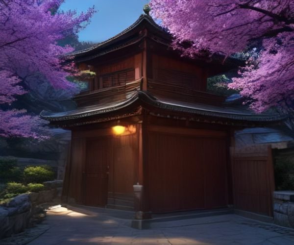 龙餐馆主用餐大厅全景，约800平米的开阔空间，高挑天花板配霓虹绿装饰灯带，深色木质隔断将空间划分为多个半私密区域，整体氛围低调而有格调